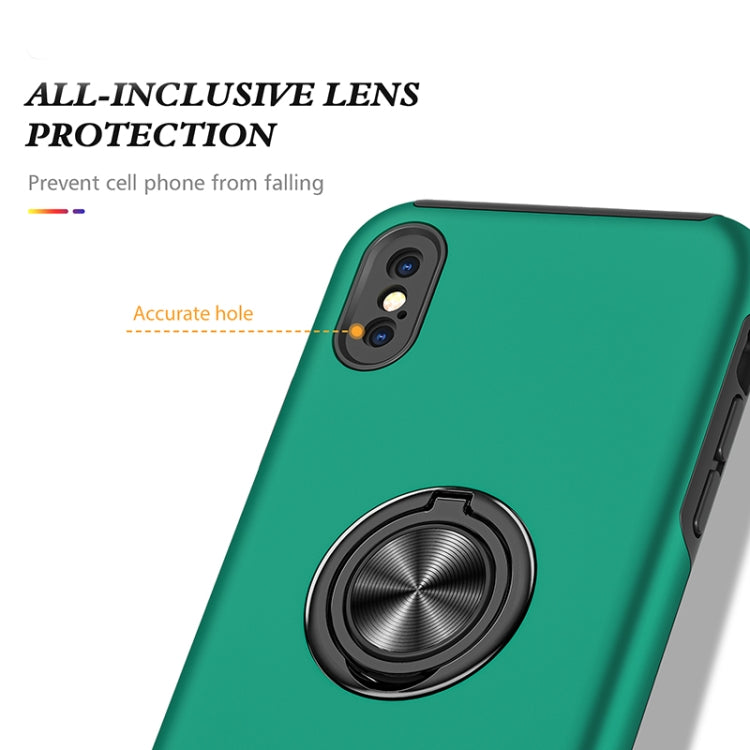 For iPhone X / XS Magnetic Ring Kickstand Shockproof Phone Case