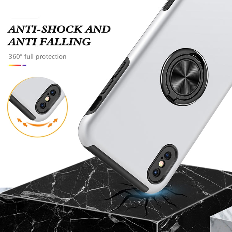For iPhone X / XS Magnetic Ring Kickstand Shockproof Phone Case