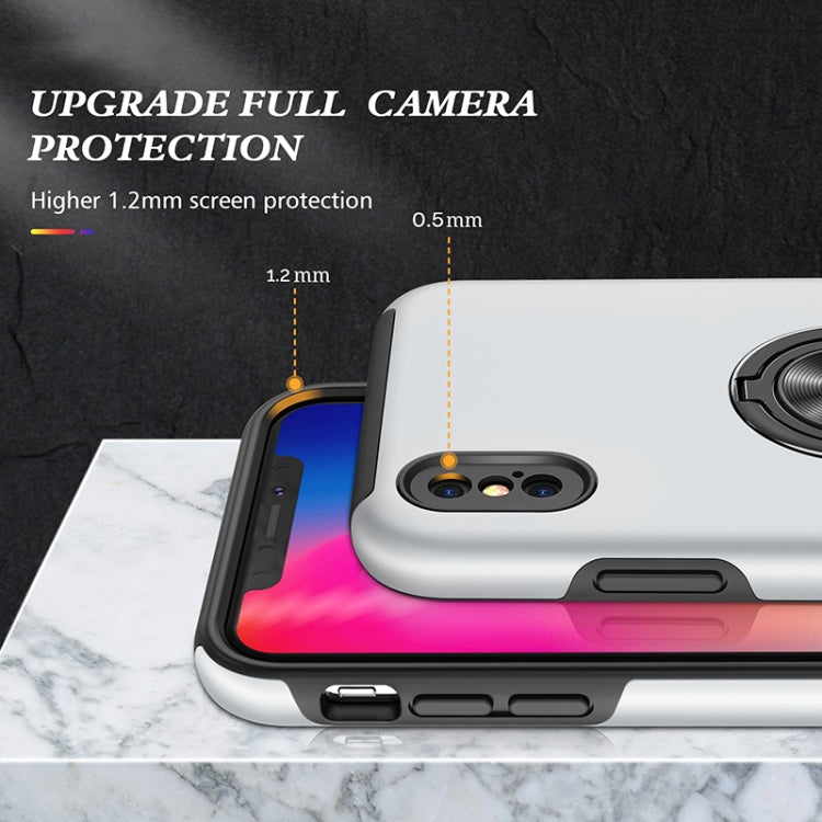 For iPhone X / XS Magnetic Ring Kickstand Shockproof Phone Case