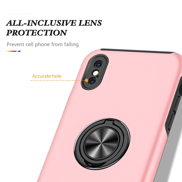 For iPhone XS Max Magnetic Ring Kickstand Shockproof Phone Case