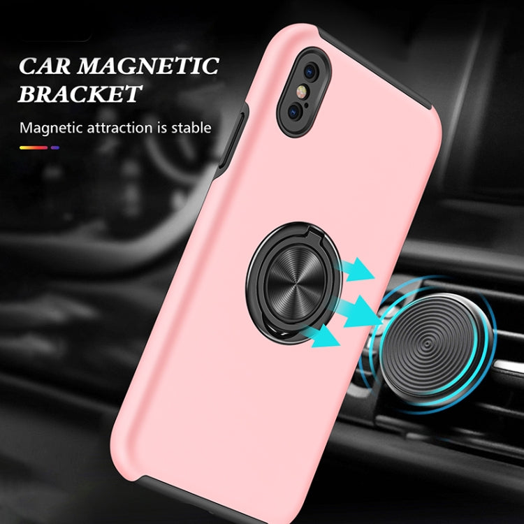 For iPhone XS Max Magnetic Ring Kickstand Shockproof Phone Case