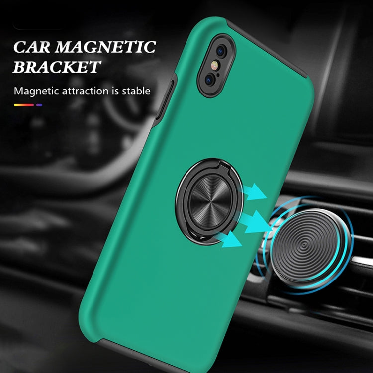 For iPhone XS Max Magnetic Ring Kickstand Shockproof Phone Case