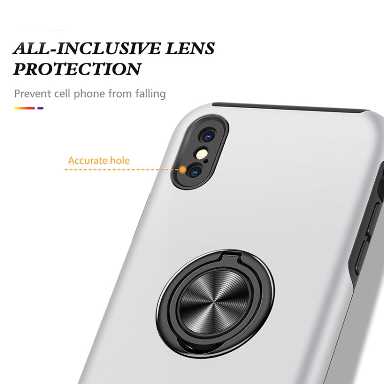 For iPhone XS Max Magnetic Ring Kickstand Shockproof Phone Case