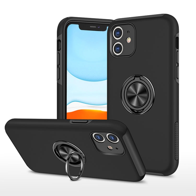 For iPhone 11 Magnetic Ring Kickstand Shockproof Phone Case