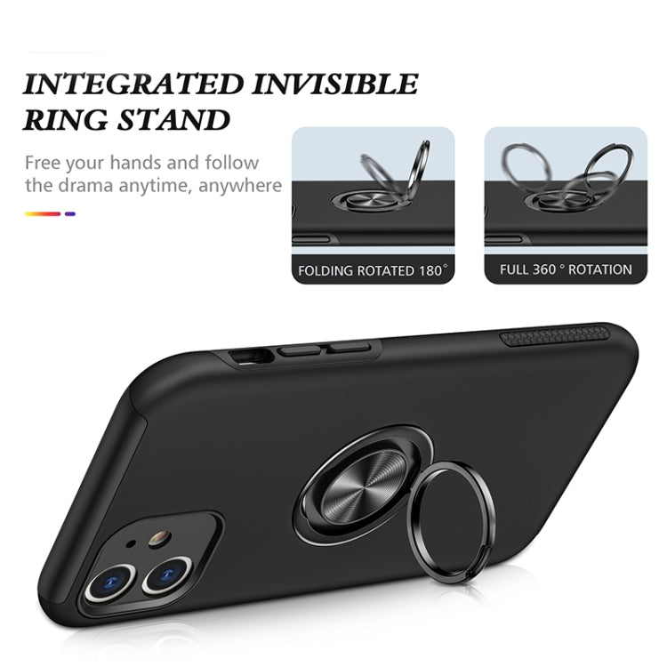 For iPhone 11 Magnetic Ring Kickstand Shockproof Phone Case