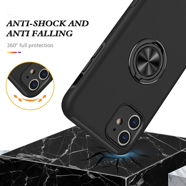For iPhone 11 Magnetic Ring Kickstand Shockproof Phone Case
