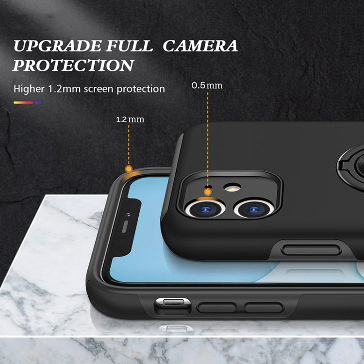 For iPhone 11 Magnetic Ring Kickstand Shockproof Phone Case
