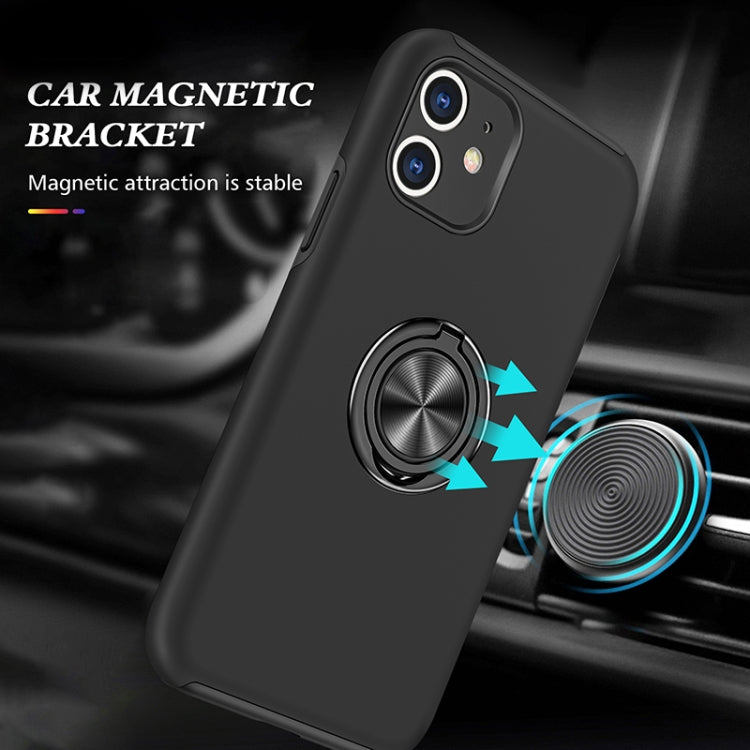 For iPhone 11 Magnetic Ring Kickstand Shockproof Phone Case
