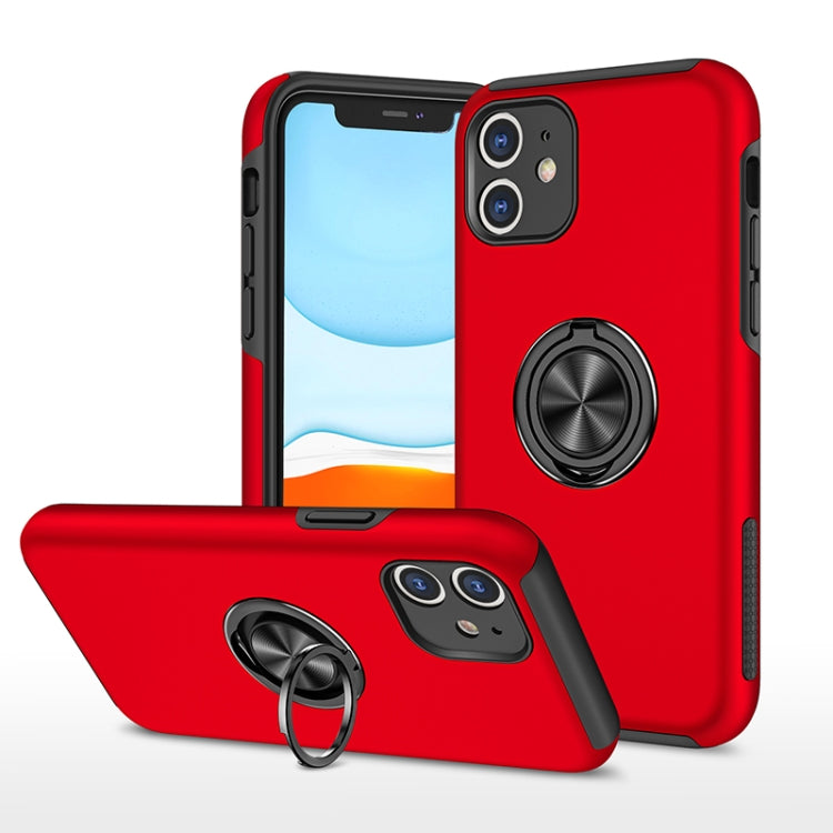 For iPhone 11 Magnetic Ring Kickstand Shockproof Phone Case
