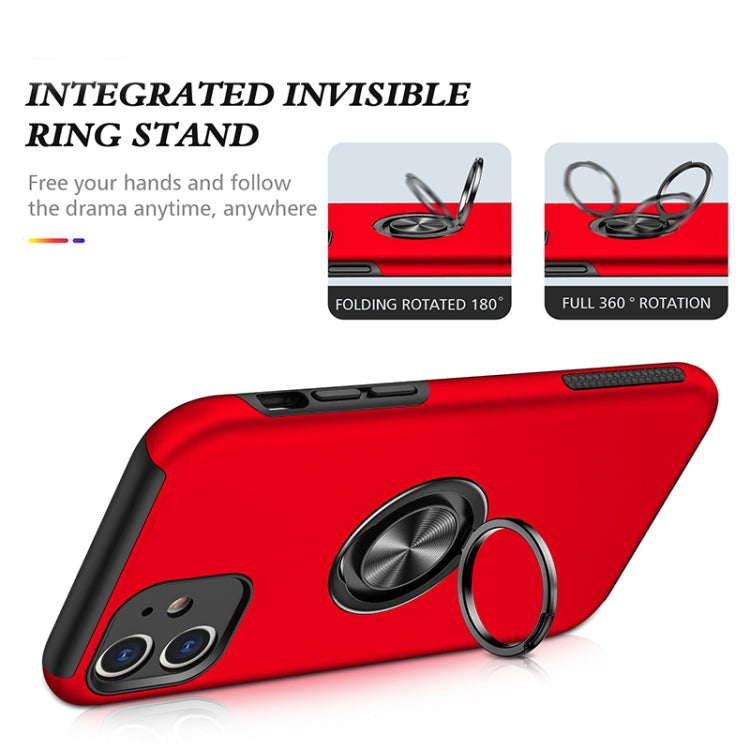 For iPhone 11 Magnetic Ring Kickstand Shockproof Phone Case