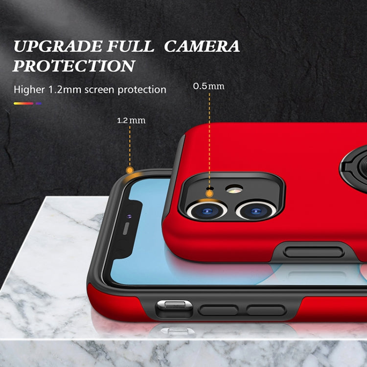 For iPhone 11 Magnetic Ring Kickstand Shockproof Phone Case