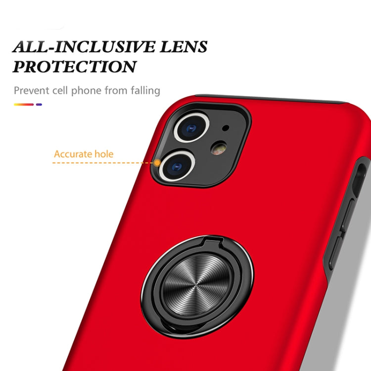 For iPhone 11 Magnetic Ring Kickstand Shockproof Phone Case