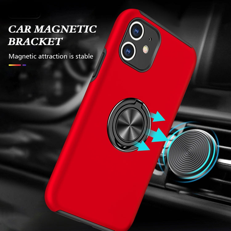 For iPhone 11 Magnetic Ring Kickstand Shockproof Phone Case