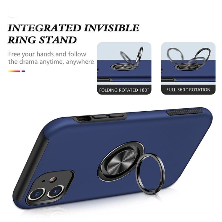 For iPhone 11 Magnetic Ring Kickstand Shockproof Phone Case