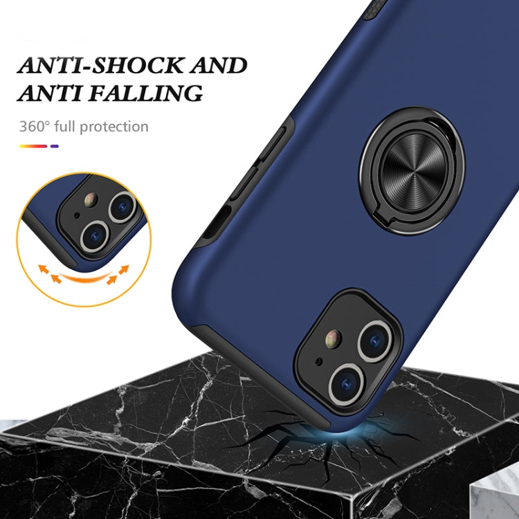 For iPhone 11 Magnetic Ring Kickstand Shockproof Phone Case