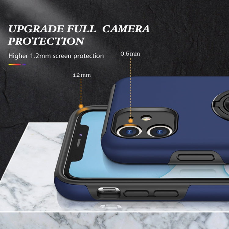 For iPhone 11 Magnetic Ring Kickstand Shockproof Phone Case