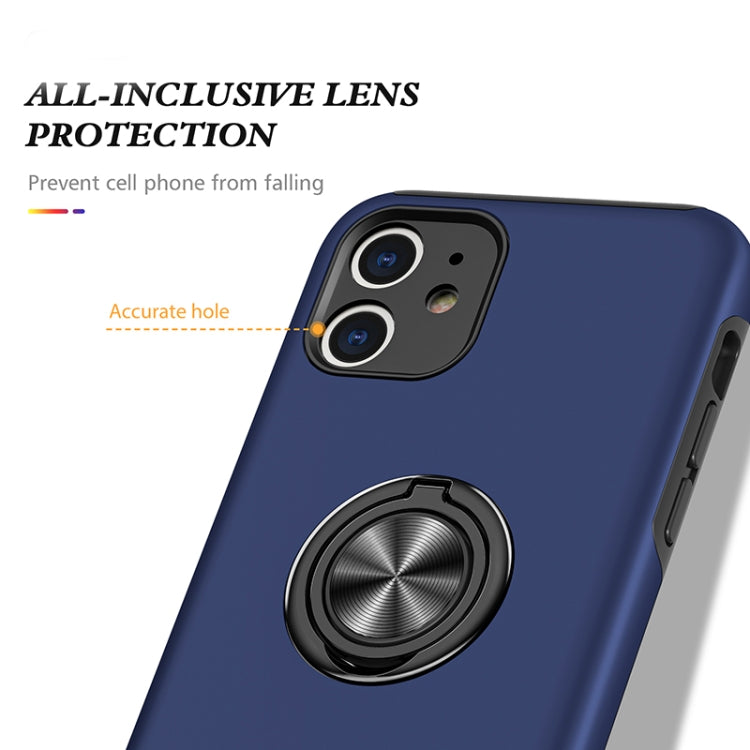 For iPhone 11 Magnetic Ring Kickstand Shockproof Phone Case