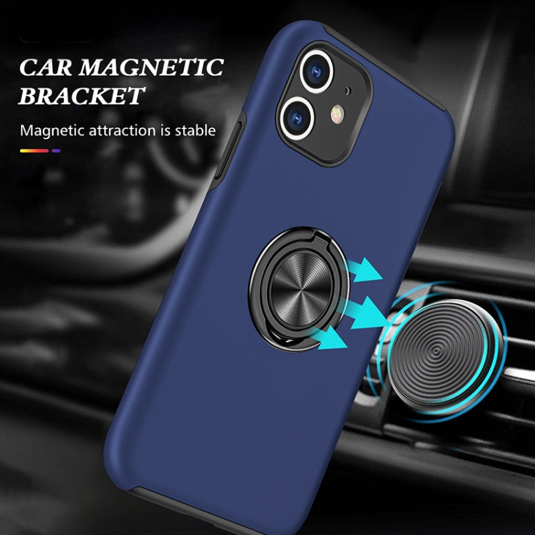 For iPhone 11 Magnetic Ring Kickstand Shockproof Phone Case