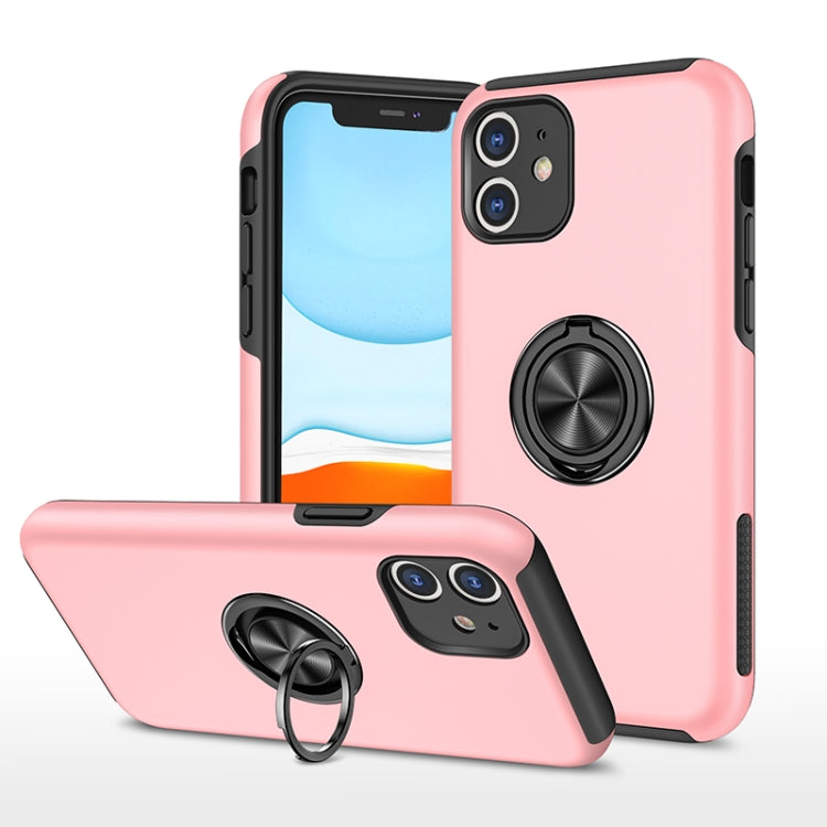 For iPhone 11 Magnetic Ring Kickstand Shockproof Phone Case