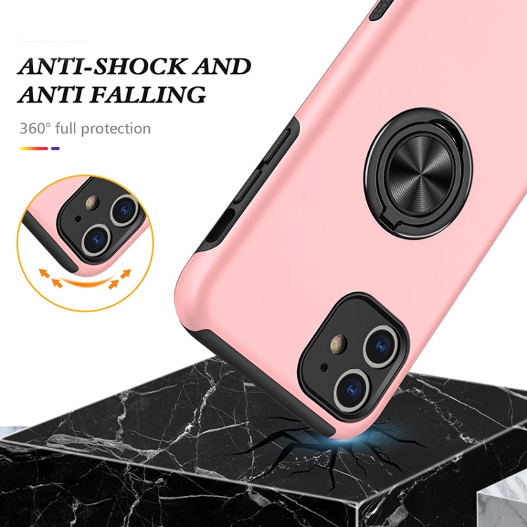 For iPhone 11 Magnetic Ring Kickstand Shockproof Phone Case