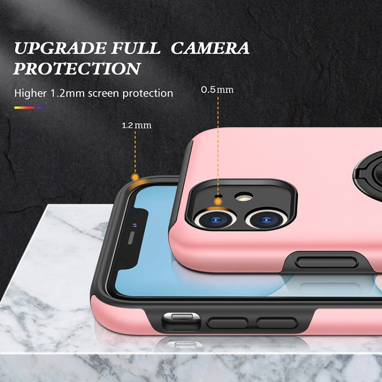 For iPhone 11 Magnetic Ring Kickstand Shockproof Phone Case