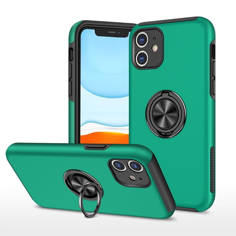 For iPhone 11 Magnetic Ring Kickstand Shockproof Phone Case