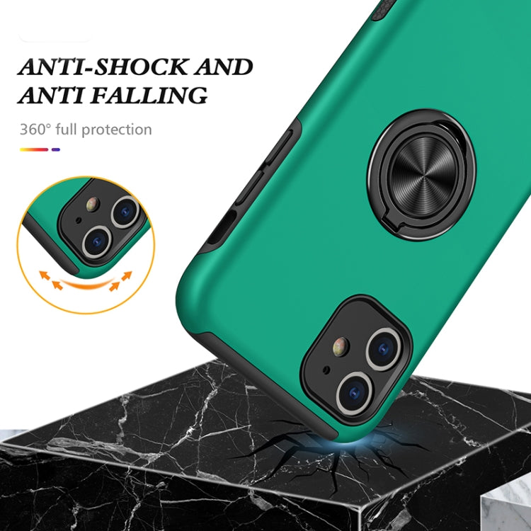 For iPhone 11 Magnetic Ring Kickstand Shockproof Phone Case