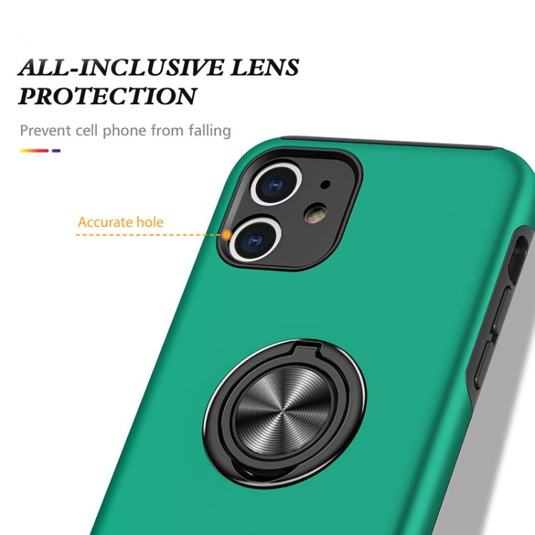 For iPhone 11 Magnetic Ring Kickstand Shockproof Phone Case