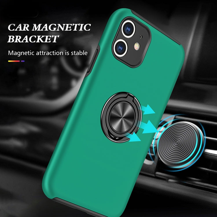 For iPhone 11 Magnetic Ring Kickstand Shockproof Phone Case