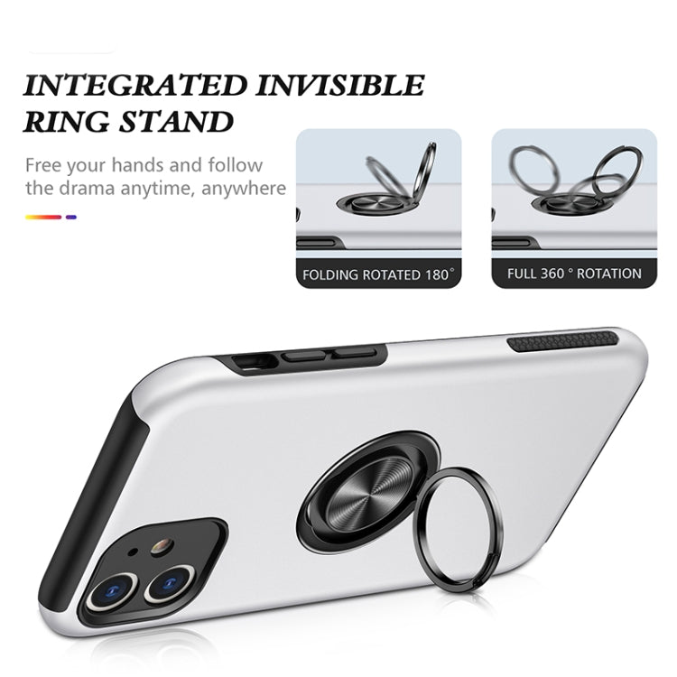 For iPhone 11 Magnetic Ring Kickstand Shockproof Phone Case