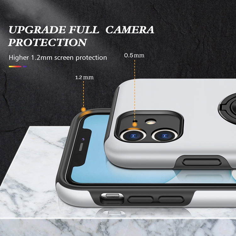 For iPhone 11 Magnetic Ring Kickstand Shockproof Phone Case