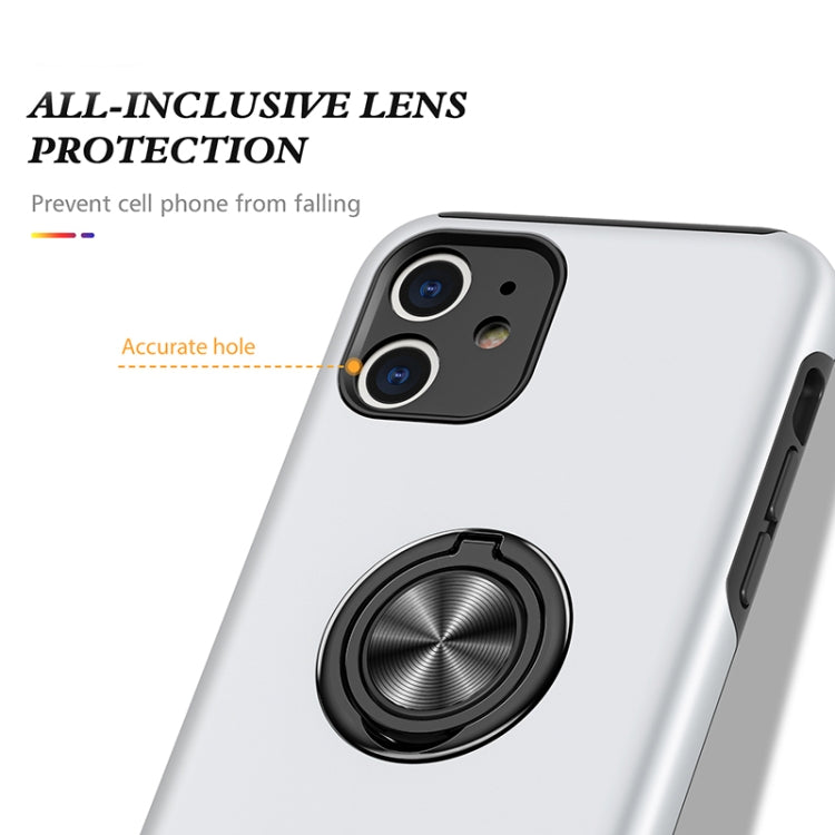 For iPhone 11 Magnetic Ring Kickstand Shockproof Phone Case