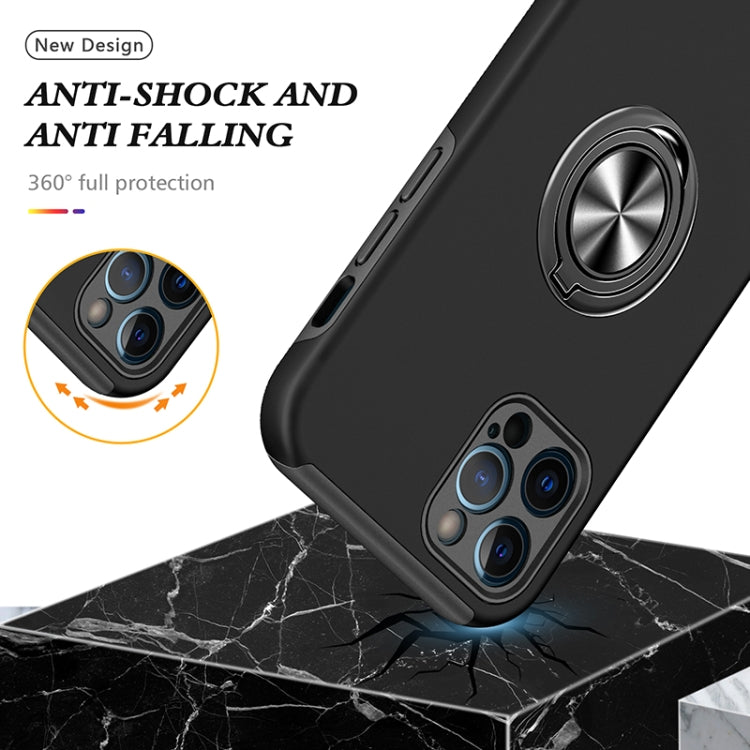 For iPhone 12 Pro Magnetic Ring Kickstand Shockproof Phone Case