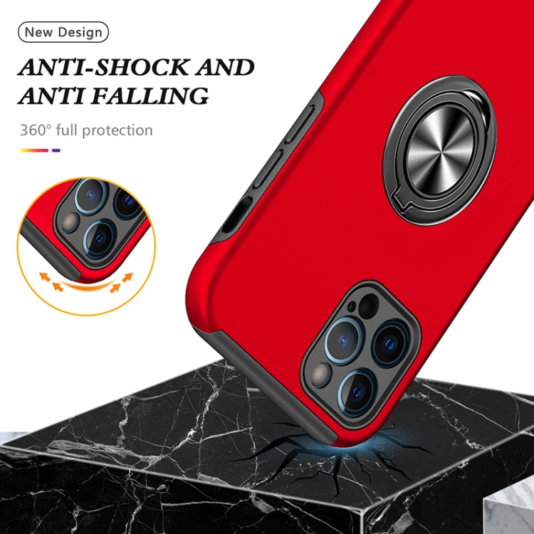 For iPhone 12 Pro Magnetic Ring Kickstand Shockproof Phone Case