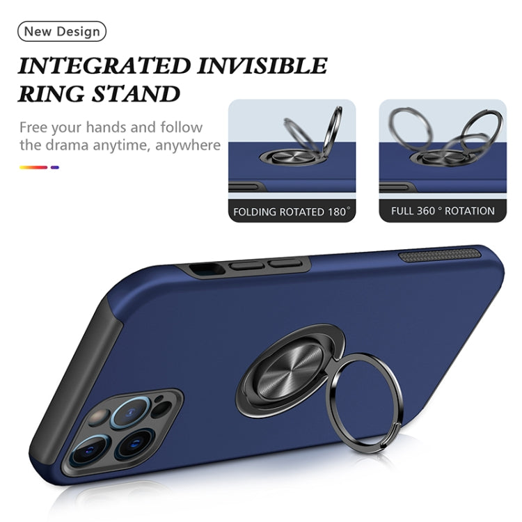 For iPhone 12 Pro Magnetic Ring Kickstand Shockproof Phone Case