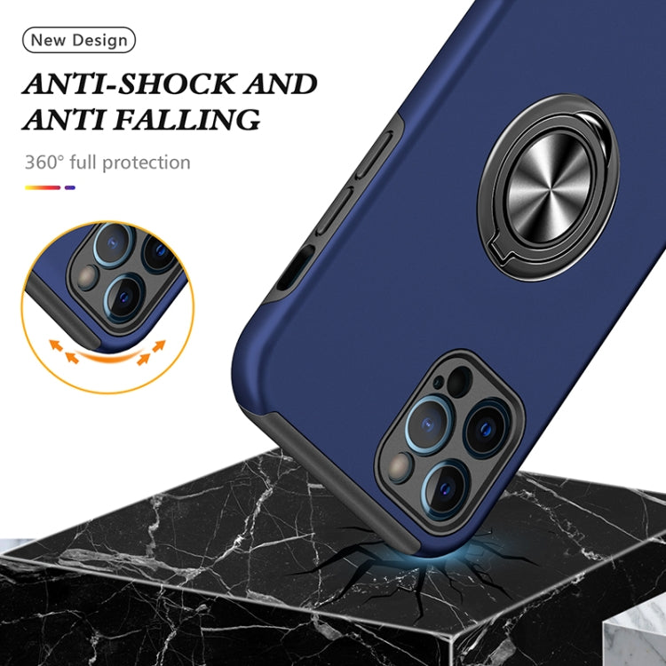For iPhone 12 Pro Magnetic Ring Kickstand Shockproof Phone Case