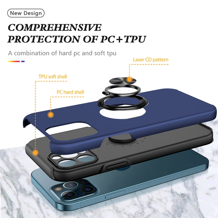 For iPhone 12 Pro Magnetic Ring Kickstand Shockproof Phone Case