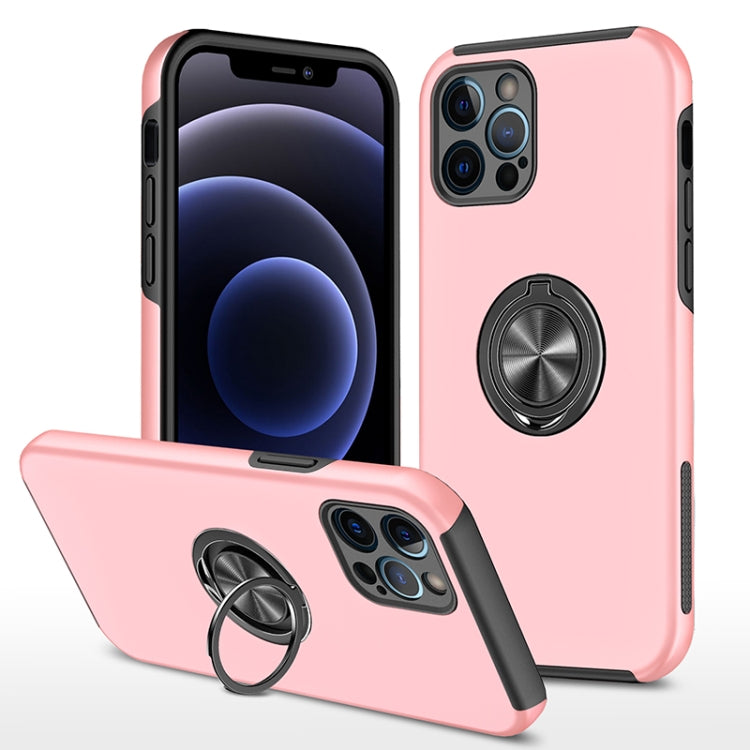 For iPhone 12 Pro Magnetic Ring Kickstand Shockproof Phone Case