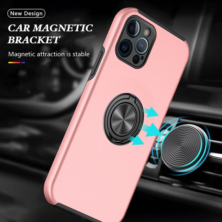 For iPhone 12 Pro Magnetic Ring Kickstand Shockproof Phone Case