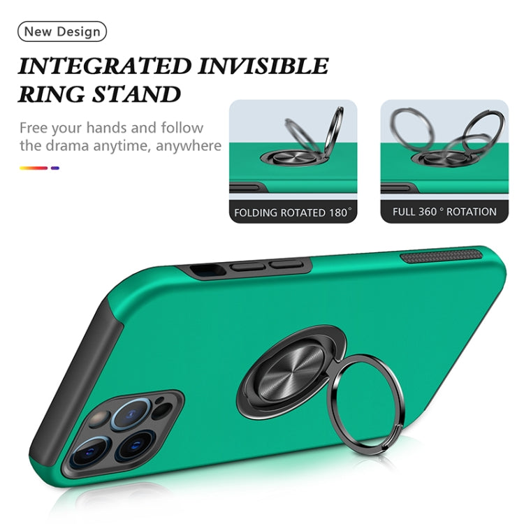 For iPhone 12 Pro Magnetic Ring Kickstand Shockproof Phone Case