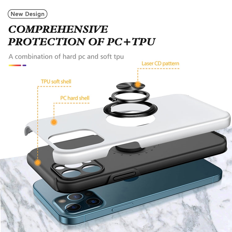 For iPhone 12 Pro Magnetic Ring Kickstand Shockproof Phone Case