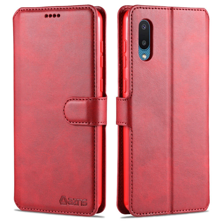 For Samsung Galaxy A02 AZNS Calf Texture Horizontal Flip Leather Case with Holder & Card Slots & Wallet & Photo Frame