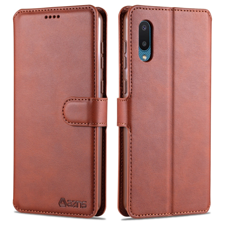 For Samsung Galaxy A02 AZNS Calf Texture Horizontal Flip Leather Case with Holder & Card Slots & Wallet & Photo Frame