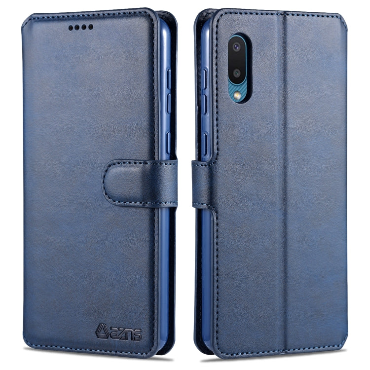 For Samsung Galaxy M02(EU Version) AZNS Calf Texture Horizontal Flip Leather Case with Holder & Card Slots & Wallet & Photo Frame
