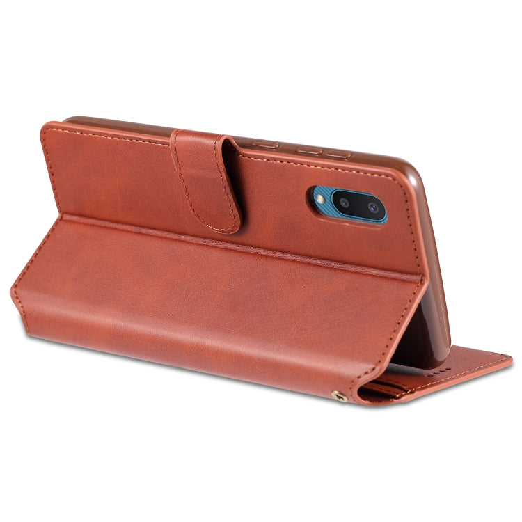 For Samsung Galaxy M02(EU Version) AZNS Calf Texture Horizontal Flip Leather Case with Holder & Card Slots & Wallet & Photo Frame