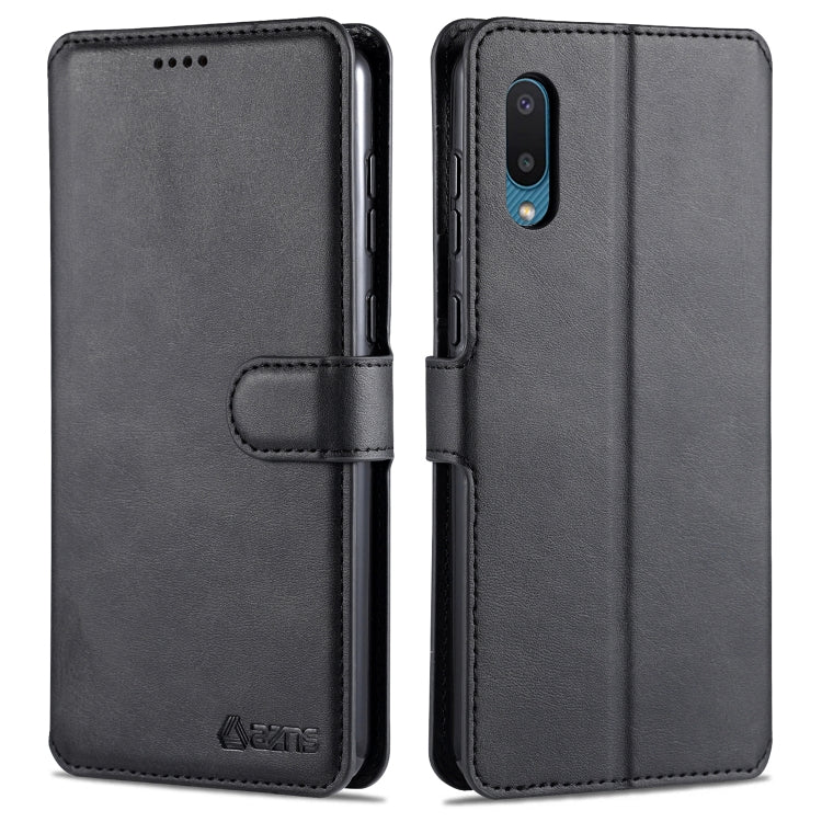 For Samsung Galaxy M02(EU Version) AZNS Calf Texture Horizontal Flip Leather Case with Holder & Card Slots & Wallet & Photo Frame