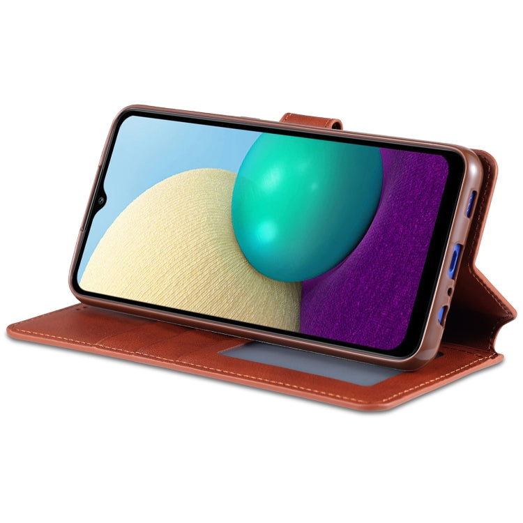 For Samsung Galaxy M02(EU Version) AZNS Calf Texture Horizontal Flip Leather Case with Holder & Card Slots & Wallet & Photo Frame