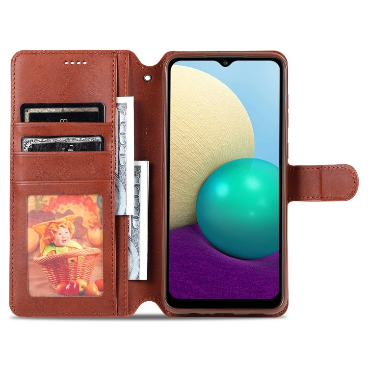 For Samsung Galaxy M02(EU Version) AZNS Calf Texture Horizontal Flip Leather Case with Holder & Card Slots & Wallet & Photo Frame