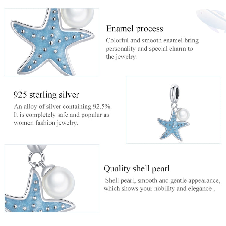 S925 Sterling Silver Starfish Pendant DIY Bracelet Necklace Accessories