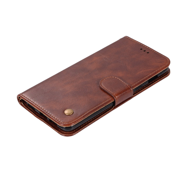 For OnePlus 6 Retro Copper Buckle Crazy Horse Horizontal Flip PU Leather Case with Holder & Card Slots & Wallet & Lanyard
